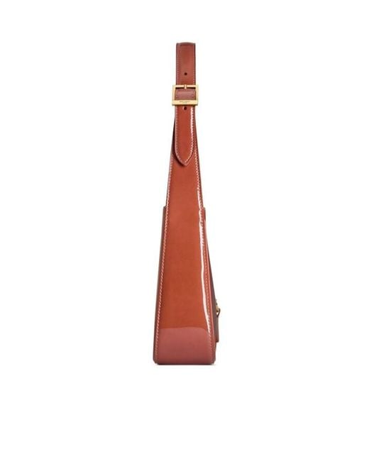Saint Laurent Red Le 5 À Logo Plaque Shoulder Bag