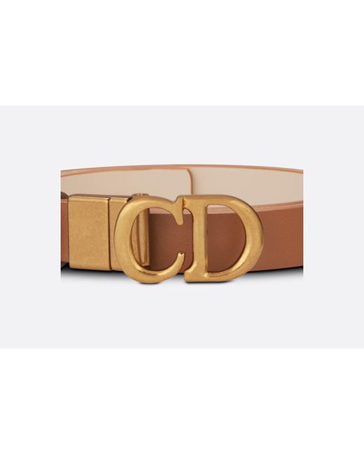 Dior White Reversible Saddle Belt