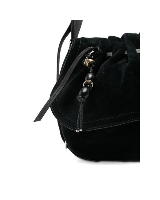 Isabel Marant Black Bolton Suede Shoulder Bag