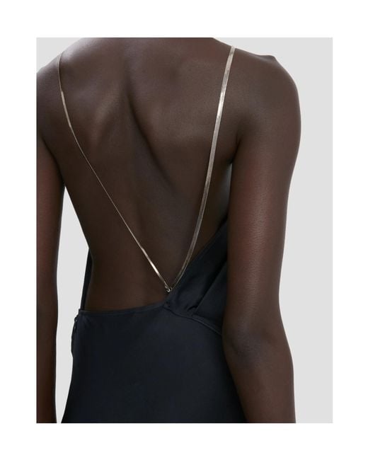 Victoria Beckham Women's Black Sleeveless Pleated Dress - benaras.co