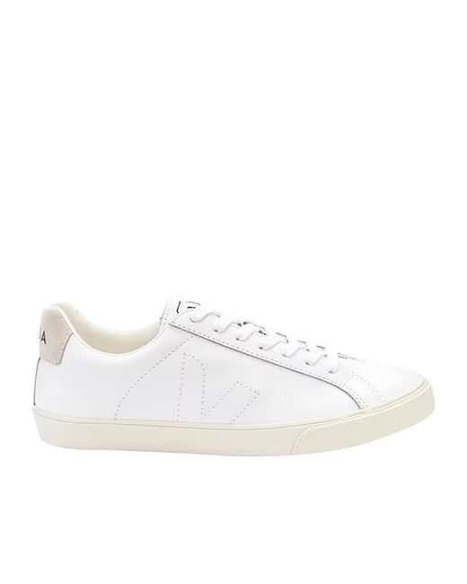 Veja White Leather Lowtop Sneaker for men