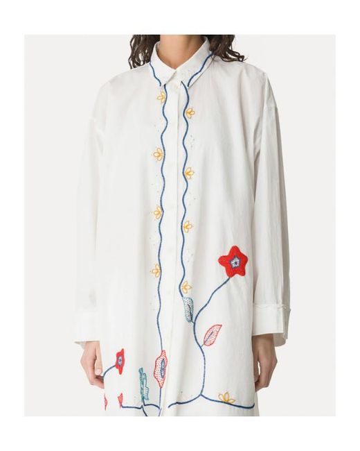 Forte_forte White Floral Embroidered Dress
