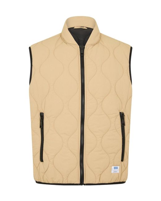 Boss Natural Stand Collar Down Vest for men