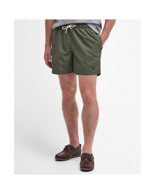 Barbour Green Logo Swim Shorts for men