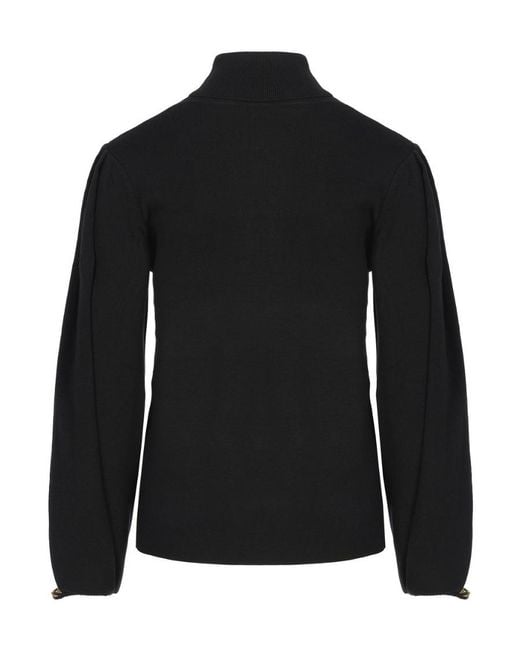 Chloé Black Chloé Mock-Neck Knitted Jumper