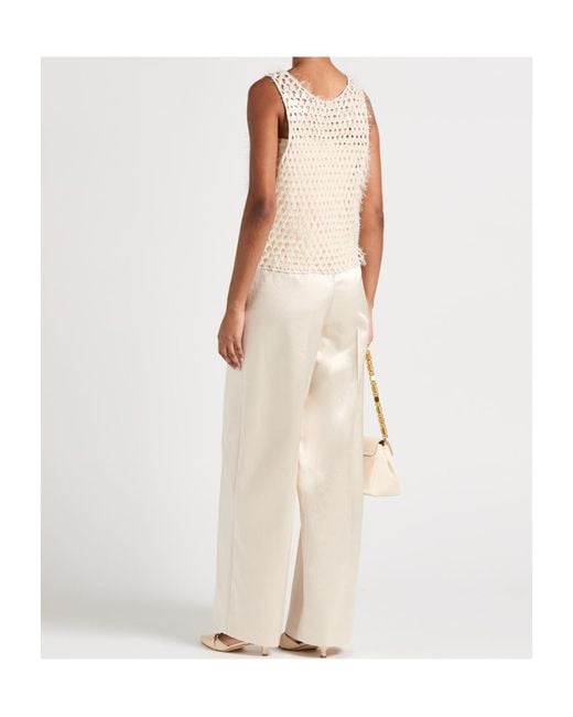 Brunello Cucinelli Natural Hollow Knitted Vest