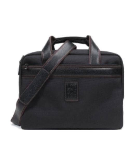 Longchamp Black Small Boxford Briefcase for men