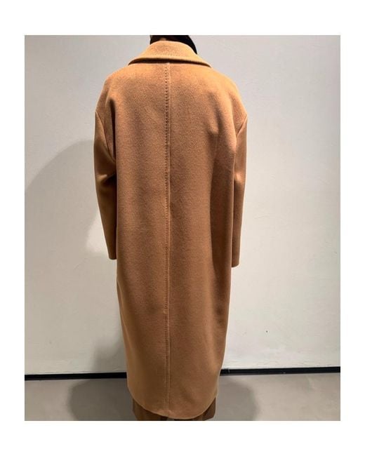 Max Mara Brown Collared Long-Sleeved Coat