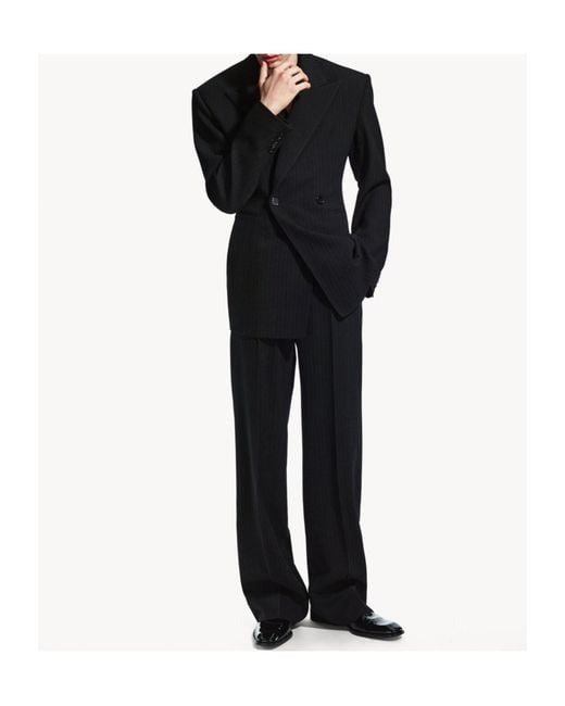 Saint Laurent Black Fluid Pants for men