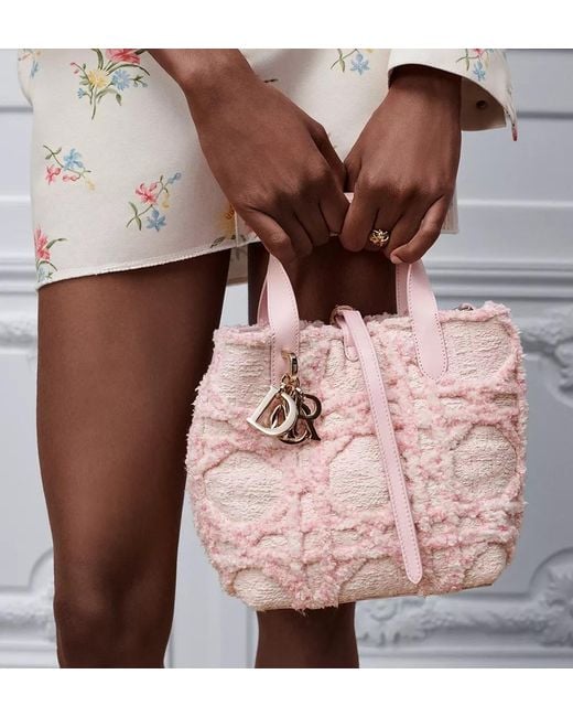 Dior Pink Small Toujours Vertical Tote Bag