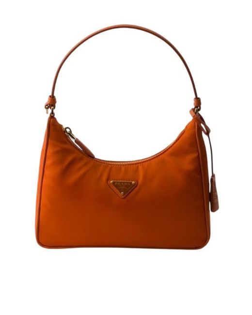 Prada Brown Re-Edition 2005 Re-Nylon And Saffiano Mini Bag