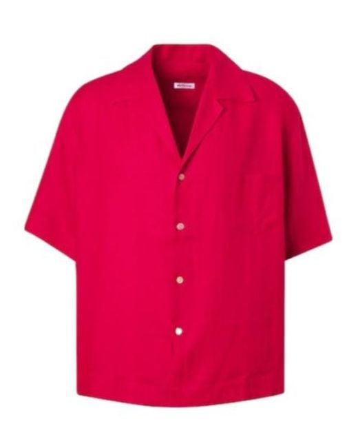 Kiton Pink Linen Shirt for men