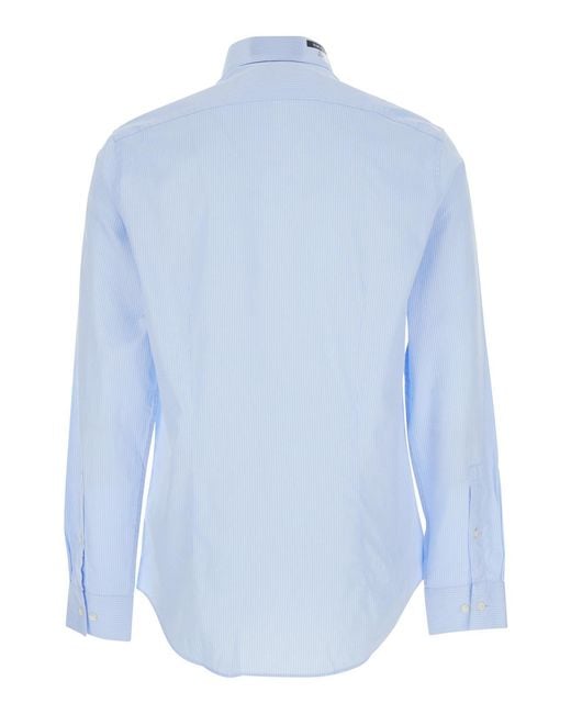 Calvin Klein Blue Slim Striped Shirt for men