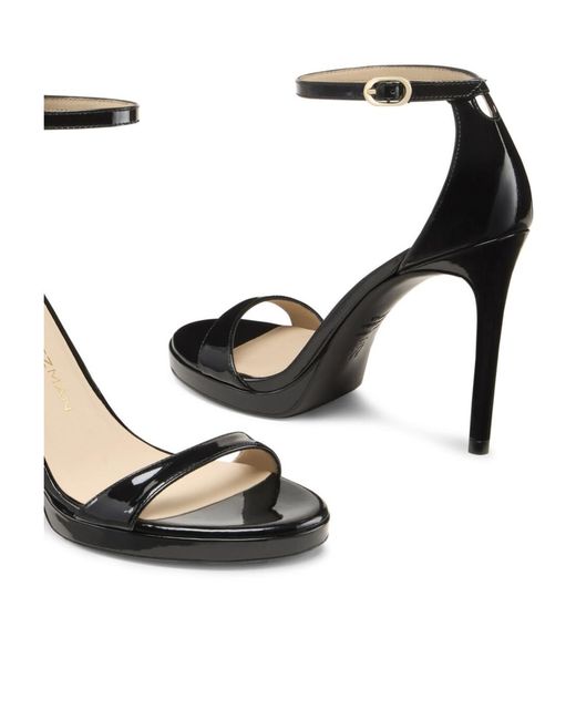 Stuart Weitzman Black Nudist Platform