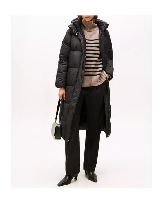 Tommy Hilfiger Black Long Down Puffer Jacket
