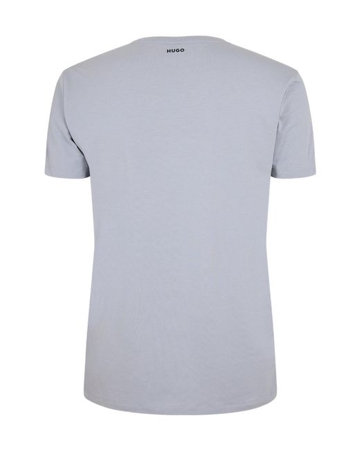 Boss Gray Short Sleeve V Neck T Shirt for men