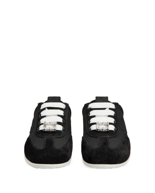 Roger Vivier Black Viv Low Mules