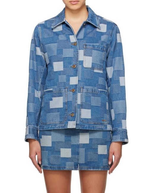 A.P.C. Blue Veste Silva Logo Jacket