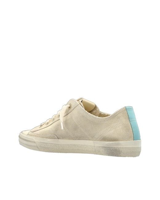 Golden Goose Deluxe Brand Natural V Star 2 Distressed Low-Top Sneakers