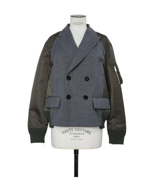 Sacai Gray Twill Jacket