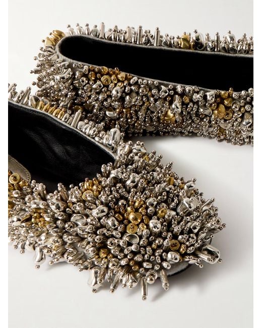 Dries Van Noten Multicolor Square Toe Ballet Flats