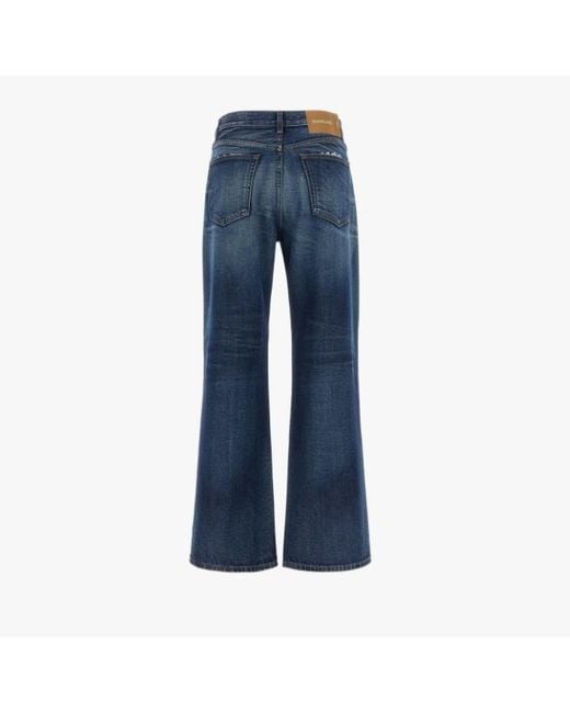 Haikure Blue Korea Short Flared Jeans