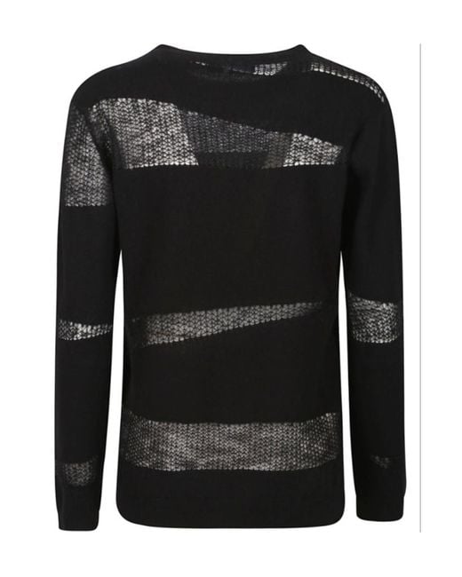 Fabiana Filippi Black Knit Net Stripe Jumper