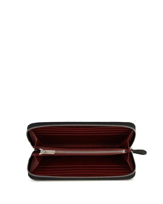 Bally Black Wrap Zipper Wallet