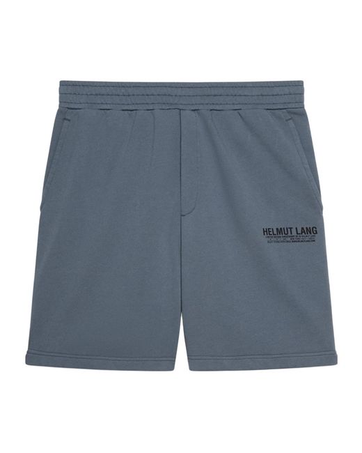 Helmut Lang Blue Elastic Waist Shorts for men