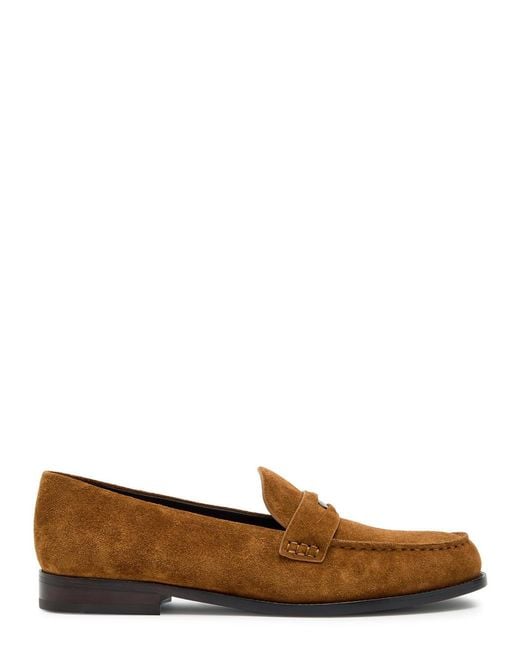 Tory Burch Brown Suede Loafers