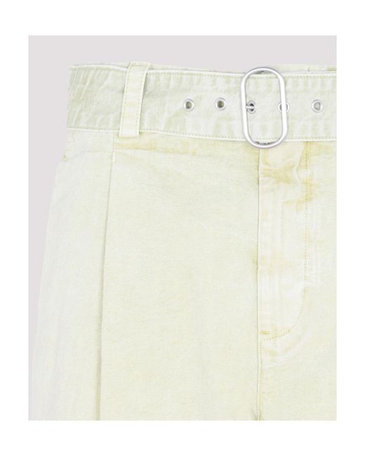 Jil Sander Natural Belted Wide Leg Pants