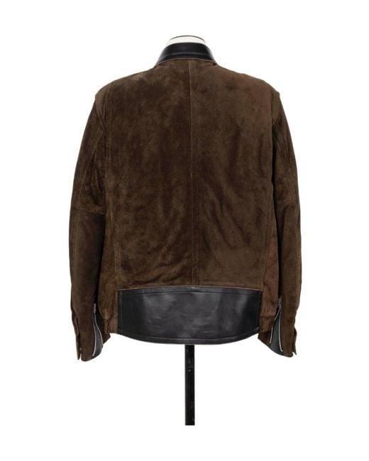 Sacai Brown Suede Blouson for men