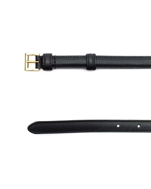 Prada Black Buckle Belt