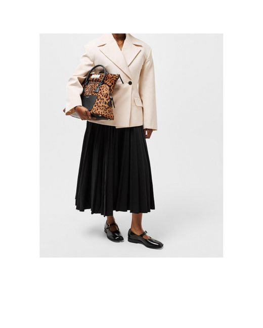 Maison Margiela Metallic Logo Zipper Tote Bag