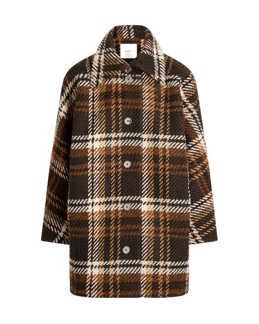 Patou Multicolor Checked Wool Coat