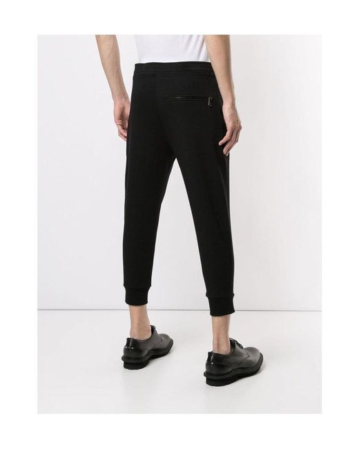 Neil Barrett Black Elastic Waist-Edge Sweatpants for men