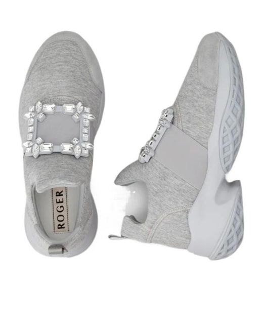 Roger Vivier Gray Viv' Run Sneakers