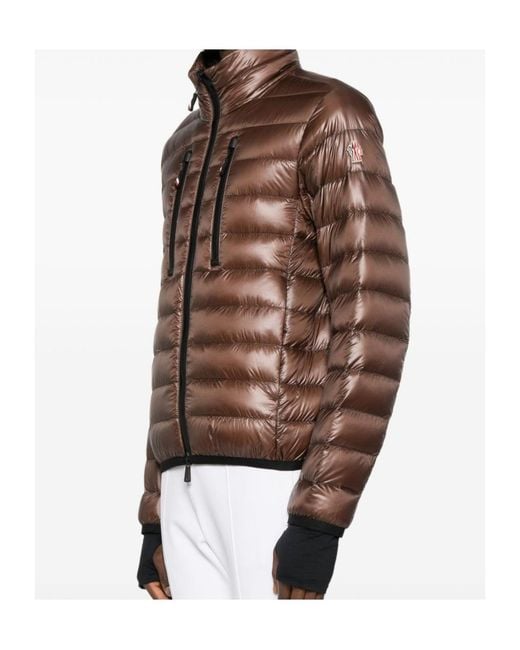 Moncler Brown Grenoble Quilted Zipped Jacket for men
