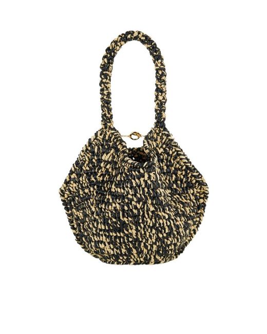 Khaite Black Lotus Shoulder Bag