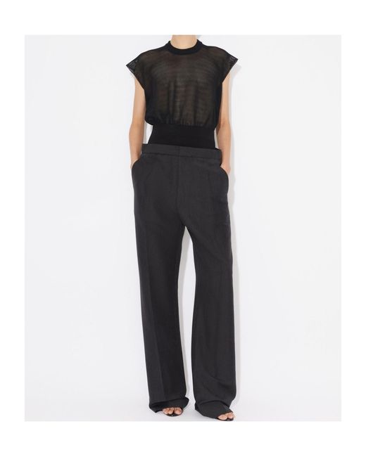 Alaïa Blue Alaïa High-Waisted Tailored Trousers