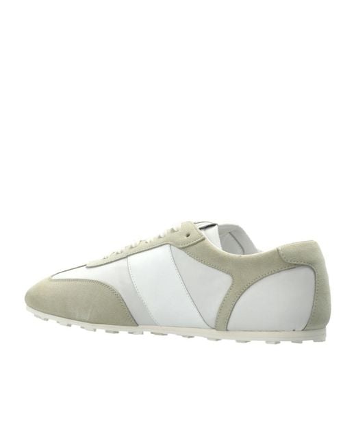 Marni White Logo Embroidered Softy Soccer Sneakers for men
