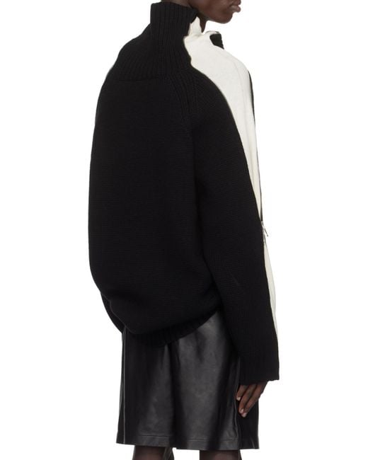 Helmut Lang Black Suitcase Turtleneck Oversized Jumper for men