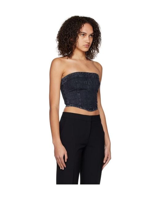 Stella McCartney Black Asymmetrical Hem Corset