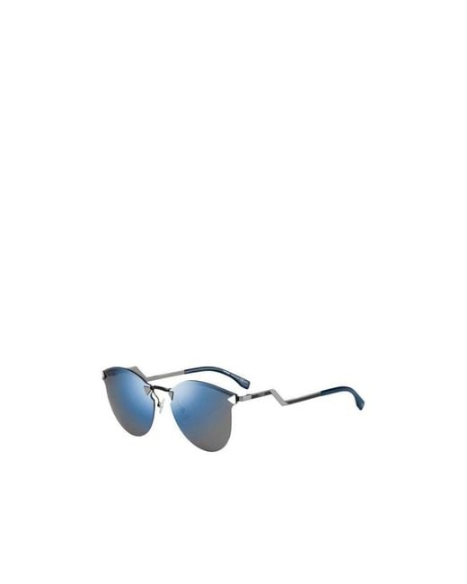 Fendi Blue Logo Details Sunglasses