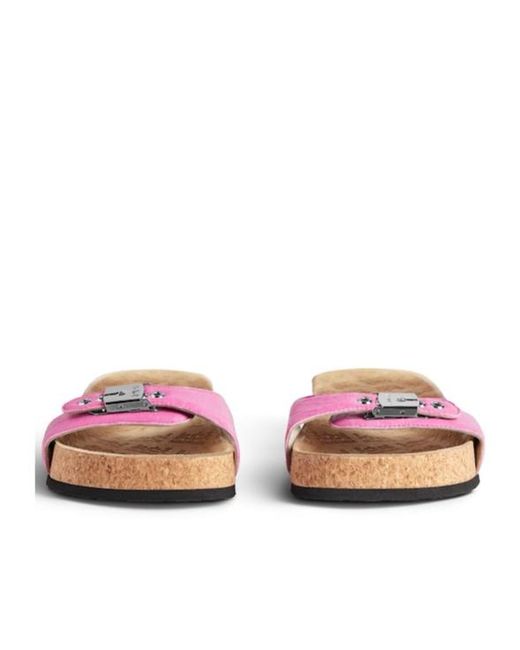 Balenciaga Pink X Scholl Buckled Sandals