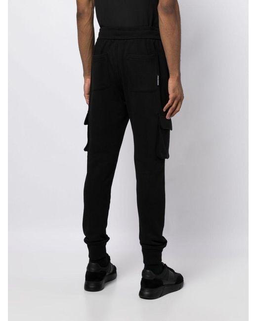 Moose Knuckles Black Logo Plaque Drawstring Cargo Pants for men