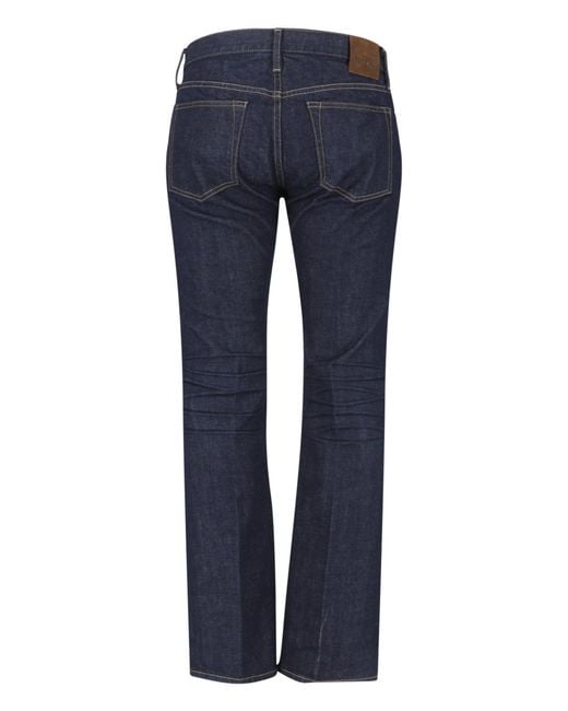 Tom Ford Blue Selvedge Bootcut Jeans for men