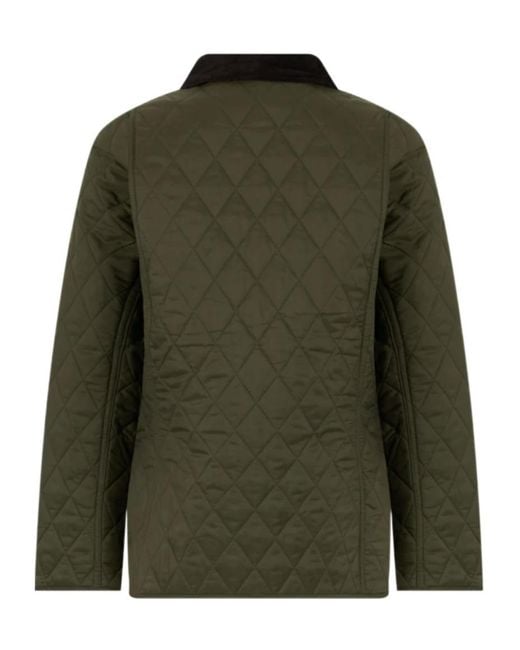 Barbour Green Annandale Quilted Corduroy-Collar Jacket