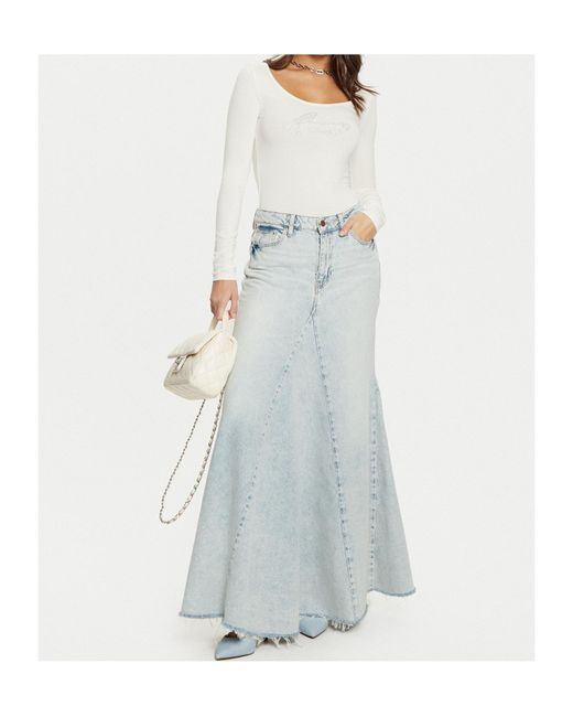 Guess Blue Belt-Loop Skirt