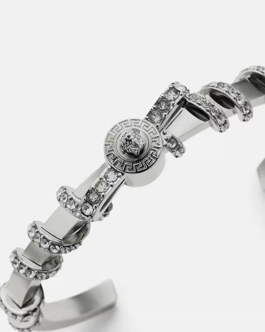 Versace White Embellished Bracelet